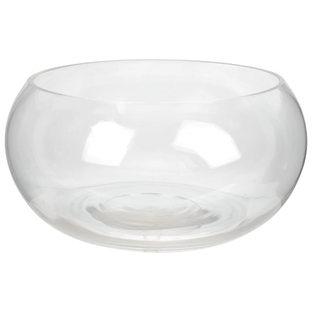 Glass Fish Bowl Round Goldfish Bowl Hydroponic Plant Planter for Home Office