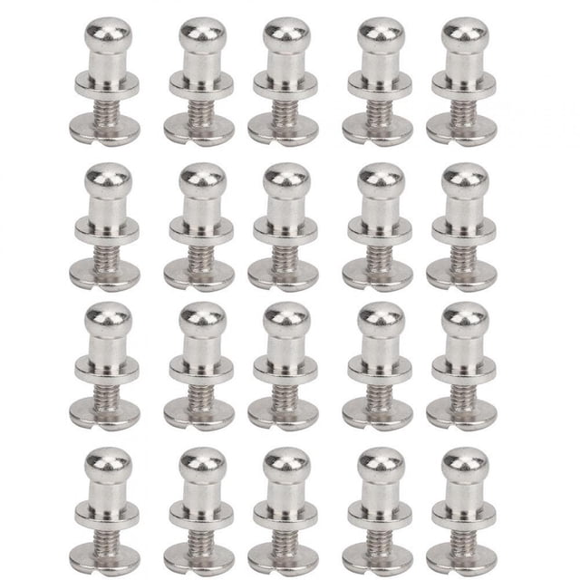 Filfeel 20Pcs Round Head Solid Copper Nail Rivet Button 7x5mm DIY Round Head Stud Spot Screwback For Leather Craft Decoration Bag Shoes Repairs(Bronze )