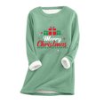 thumbnail image 1 of Birdeem T-Shirt à Manches Régulières pour Femmes, Mode de Noël, Imprimé, Hiver, Ample, Vacances, Décontracté, Manches, Col Rond, 1 of 1