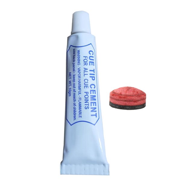 S SERENABLE Embout de Queue de Billard pour Piscine avec Colle d'Embout de Queue Embout Rouge pour Queue de Piscine Jeu Intérieur Embout de Queue 11 mm