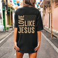 thumbnail image 4 of adviicd T-Shirts pour Femmes Graphique Manches Courtes Col Rond T-Shirt Été 2024 Basique Décontracté à Blocs de Couleur Noir,TG, 4 of 5