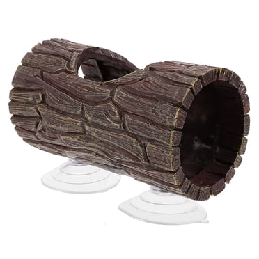 Cachette à Ventouse pour Reptiles Cachette pour Lézard Tronc d'Arbre Réservoir Cachette pour Reptiles Abri pour Reptiles Cachette pour Lézards Bâtonnets Réservoir