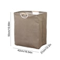thumbnail image 3 of Foldable Waterproof Canvas Laundry Basket with Handles for Bathroom Bedroom Storage Organizer, 3 of 6