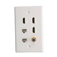 thumbnail image 1 of HD Multimedia Interface Wall Plate, Decorative Professional TV F Head Ethernet Wall Plate 6 Ports  For Home, 1 of 8