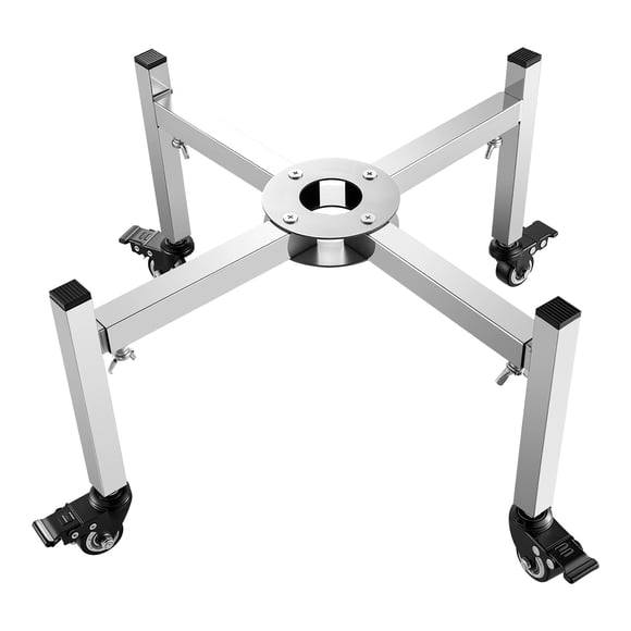 KFFKFF Fire Pit Stand, 15-27 inch Adjustable Stretch with 4 Casters, Firepit Stand for Solo Stove Bonfire Ranger Yukon & Other Outside Firepit