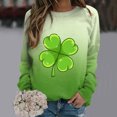 thumbnail image 2 of QIPOPIQ Chandails à Manches Longues pour Femmes T-Shirts de la Saint-Patrick Chandail Shamrock T-Shirt Vert Hauts T-Shirts de la Saint-Patrick Tuniques à Col Rond pour Dames T-Shirts de Fête T-Shirts Graphiques Aubaines, 2 of 4