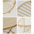 thumbnail image 4 of Abbracc Toolsnest Retro Wall Shelves Storage Unit Wood Industrial Metal Wire Rack Golden, 4 of 5