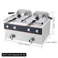 thumbnail image 2 of 8L X 2 Electric Deep Fryer, Commercial Deep Fryer with Oil Drain, 1800W, Timer, Heavy-Duty Design, Large Capacity Countertop Fryer, and Professional Quality for Home Kitchen & Restaurant, 2 of 6