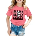 thumbnail image 1 of T-Shirts d'Été pour Filles, Imprimé Lettres, Manches Courtes, Basiques, Col Rond, Sport, Taille 12-13T, 1 of 4