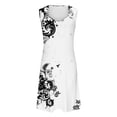thumbnail image 4 of Penkiiy Robes d'Été pour Femmes 2024 Décontractées Imprimées Amples Couleur Unie Col Rond Tempérament Élégantes Robes Dos Nu L Multicolore, 4 of 5