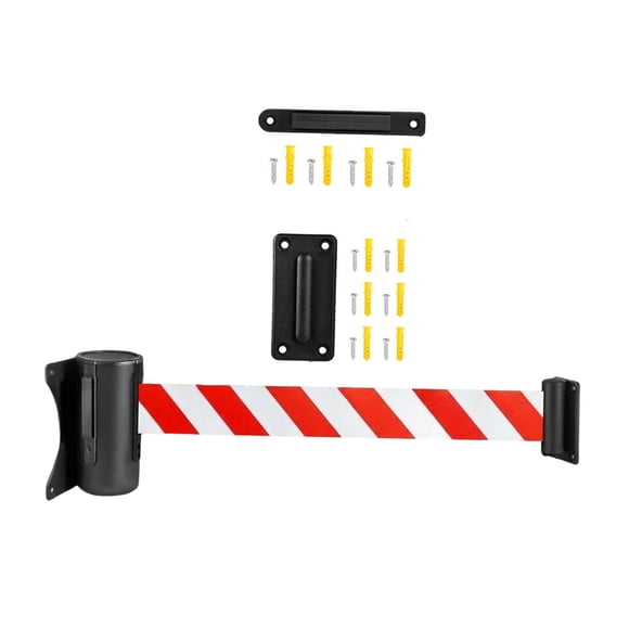 davian Wall Mount Retractable Belt Wall Mounted Caution Belt Queue Line Divider Multifunctional for Banks Restaurant Malls Corridor 3m
