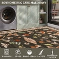 thumbnail image 2 of Garvee 5'x7' Modern Insect Floral Print Area Rug Washable Rugs, Stain-Resistant Non Slip Rug Foldable Indoor Carpet Low Pile Floor Mat for Living Room Bedroom Home Decor, Brown, 2 of 7