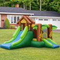 thumbnail image 3 of Costway Inflatable Jungle Bounce House Kids Dual Slide Jumping Castle Bouncer, 3 of 10