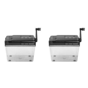 2X Mini Hand Shredder Portable Paper Shredder A6 Manual Shredder Documents Paper Cutting Tool Home Office Desktop