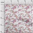 thumbnail image 2 of oneOone Velvet White Fabric Asian Paisley Craft Projects Decor Fabric Printed By The Yard 58 Inch Wide, 2 of 4