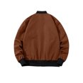 thumbnail image 4 of Faithtur Men's Bomber Flight Jacket Casual Patchwork Fall Winter Coats Zipper Closure Outwear, 4 of 5
