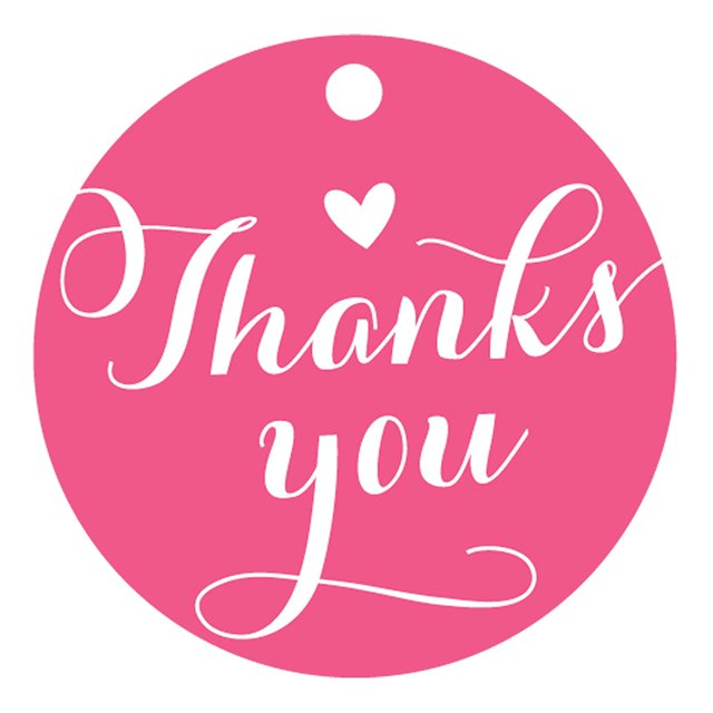 100 PCS Personalized Thank You Hang Tags Custom Wedding Favors Gift Circle Paper Tags