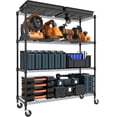 thumbnail image 1 of M MZG 4 Tier Metal Wire Shelving Unit Storage Rack, 47.24" W x 17.7" D x 59" H, Black, 1 of 8