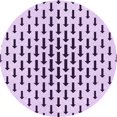 thumbnail image 1 of Ahgly Company Tapis d'Intérieur Ronds Lavables à la Machine, Style Transitionnel, Fleur Violette Violette, Tapis de Zone, 6 Pieds Rond, 1 of 7