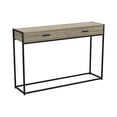 thumbnail image 3 of Safdie & Co. Entryway Table/Console Table/Sofa Couch Table-48"L/Dark Taupe/Black Metal, 3 of 5