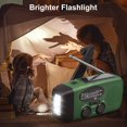 thumbnail image 3 of EIGTHTAIL Emergency Radio  Solar Hand Crank Self-Powered Weather Radio with 2000mAh Rechargeable Battery  Bright LED Flashlight  for Household Emergency  Outdoor Survival, 3 of 7