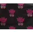 thumbnail image 4 of oneOone Georgette Viscose Fabric Leaves & Lotus Block Print Fabric By Yard 42 Inch Wide, 4 of 4