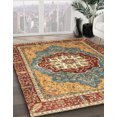 thumbnail image 2 of Ahgly Tapis d'Intérieur Rectangulaire Abstrait Marron Rouge, 4 Pieds x 6 Pieds, 2 of 6