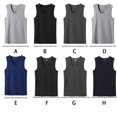 thumbnail image 1 of Couche de Base d'Hiver Hauts Thermiques Course Exercice Chaud Débardeur de Base Homme Couleur Unie Design Simple Sans Manches sous-Vêtements Blanc Gris Col Rond, 1 of 7