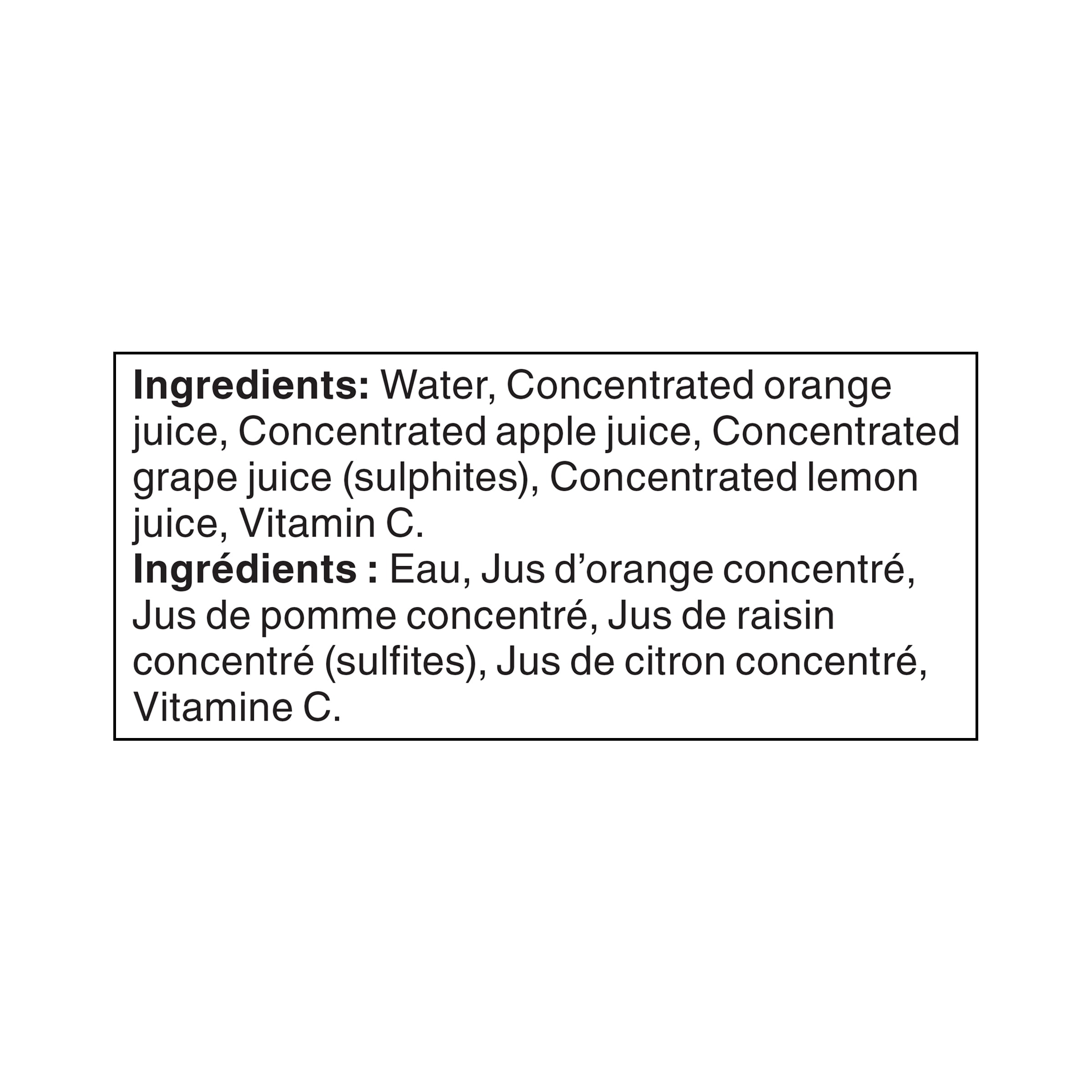 Great Value Orange Mélange de Jus à 100 % Fait de Concentré avec Vitamine C Ajoutée
