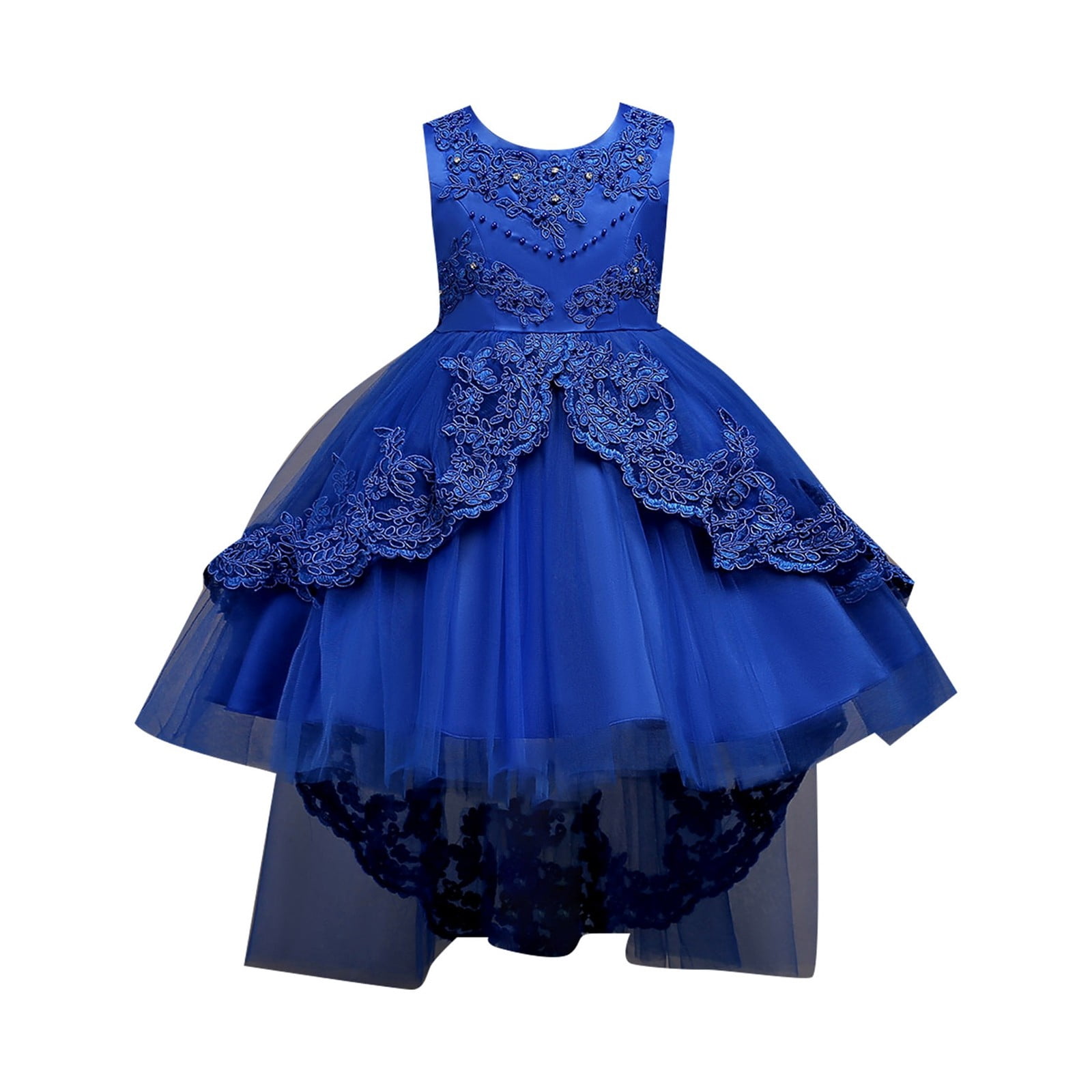 Xiaojiu Nourrisson Robe de Printemps Été pour Fille Nouveau-Née Tutu Princesse Dentelle Cérémonie Mariage Enfant Soirée Bal(Fille, 0-6 Mois