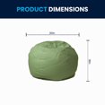 thumbnail image 3 of Small Solid Green Kids Bean Bag Chair, 3 of 9