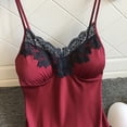 thumbnail image 4 of LSLJS Nuisette en Satin pour Femmes Dames Tenue de Nuit Nuisette Lingerie Aguichant avec Coussinets de Poitrine, Robe de Pyjama pour Femmes, 4 of 4