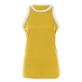 thumbnail image 4 of HBFAGFB Débardeurs pour Femmes Mode Col Rond Sans Manches Hauts Ajustés Légers Polyvalents Camisole Jaune Taille TG, 4 of 4