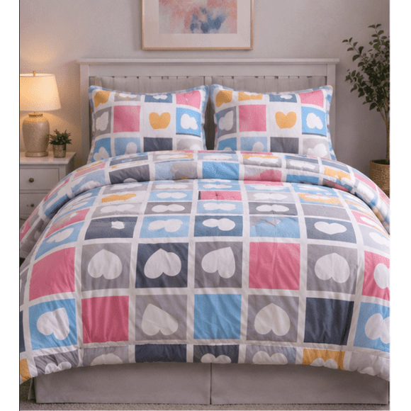 Aarniva Comforter King - Heart Design Pattern