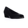 thumbnail image 1 of Bandolino Candra Peep Toe Wedge Sandals, Black, 1 of 6