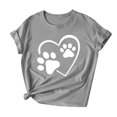 thumbnail image 4 of Plebaso T-Shirts pour Femmes à Imprimé Cœur, Col Rond, Coupe Ample, T-Shirts Décontractés à Manches Courtes, T-Shirts Graphiques pour Femmes, 4 of 4