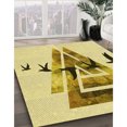 thumbnail image 3 of Ahgly Company Tapis d'Intérieur Lavable en Machine Carré Transitionnel Brun Doré Foncé, 5 Pieds Carré, 3 of 7