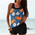 thumbnail image 1 of UPPADA 2 Piece Full Coverage Swimsuits for Women Floral Athleti Crewneck Bathing Suits High Waisted Tummy Control Modest Swimwear Comfy Tankini Top with Shorts Strapless Bathing Suit Light Blue,L, 1 of 6