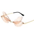 thumbnail image 2 of 1 Pce Lunettes de Soleil Rétro Steampunk Personnalisées Sans Monture à Dégradé Transparentes, 2 of 2