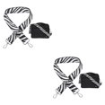 thumbnail image 2 of Maytalsory Sangle Réglable Bandoulière Anti-Rayures et Résistante aux Déchirures Remplacement Sangle de Sac à Main Noir et Blanc 2Set, 2 of 6