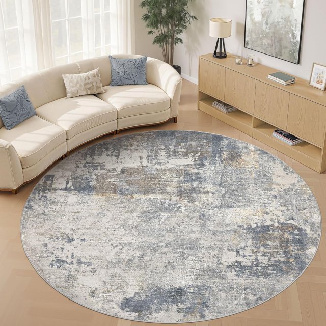 x Area Rug Living Room Rugs Washable Neutral Modern Abstract Soft Thin Large Rug Indoor Floor No Slip Rug Carpet for Bedroom Under Dining Table Home Office Decor Grey