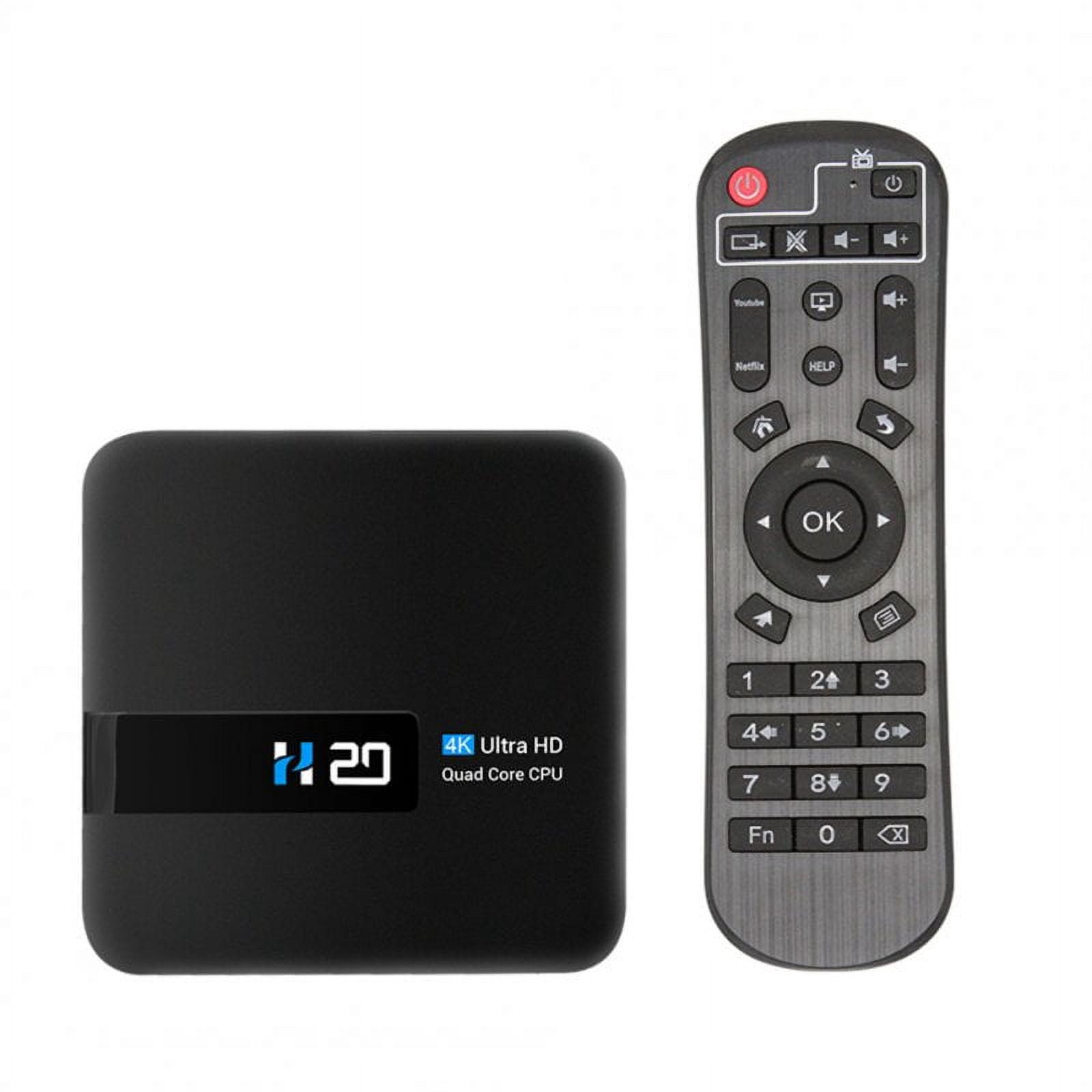 H20 4k Media Player Surround Sound Digital Player 1GB RAM 8GB ROM for Android 10.0 TV Box UK Plug