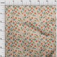 thumbnail image 3 of oneOone Georgette Viscose Orange Fabric Floral Sewing Craft Projects Fabric Prints By Yard 42 Inch Wide, 3 of 4