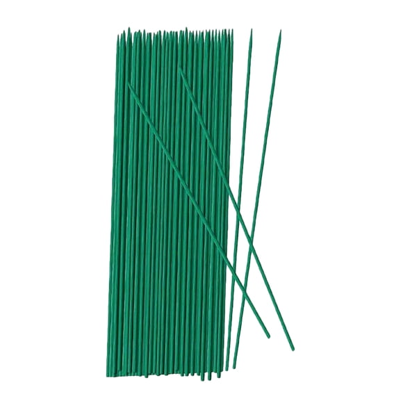 40pcs Garden Stakes for Plant Support: Bamboo Green Floral Rods - Sturdy Plant Stakes for Indoor and Outdoor Flowerpot Use