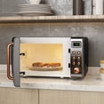 thumbnail image 4 of Costway 0.7Cu.ft Retro Countertop Microwave Oven 700W LED Display Glass Turntable New, 4 of 10