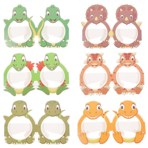 6Pcs Dinosaur Party Favors Kids Dinosaur Decor Eye Glasses Kids Party Hair Decorations