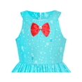 thumbnail image 4 of Girls Dress Blue Christmas Tree Snow Reindeer New Year 12 Years, 4 of 7