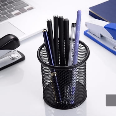 Tyidzon Pen Holder for Desk, Iron Round Gridding Pen Holder Multifunctional Desktop Pencil Holder Makeup Brush Holders, Desk Accessories & Workspace Organizers for Home, School & Office