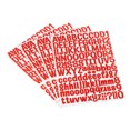 thumbnail image 1 of Unique Bargains Vinyle Auto Adhésif Lettre Numéro Autocollant Kit, Rouge 126 Pièce 4 Feuilles, 1 of 5