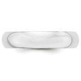 thumbnail image 4 of Or Blanc 14 Carats Demi-Rond Poli Gravable 5mm Demi-Rond Bague Taille 6.5 Bijoux Cadeaux pour Femmes, 4 of 4